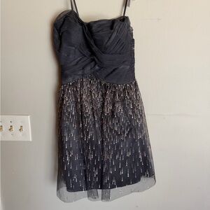 Cache Black glitter strapless Mini Dress